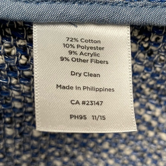 TALBOTS TWEED JACKET | ROYAL BLUE / WHITE | SIZE SMALL - Picture 5 of 6